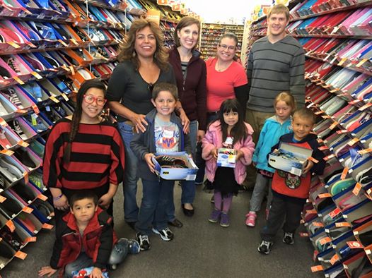 Picture of a shoe drive for kids.